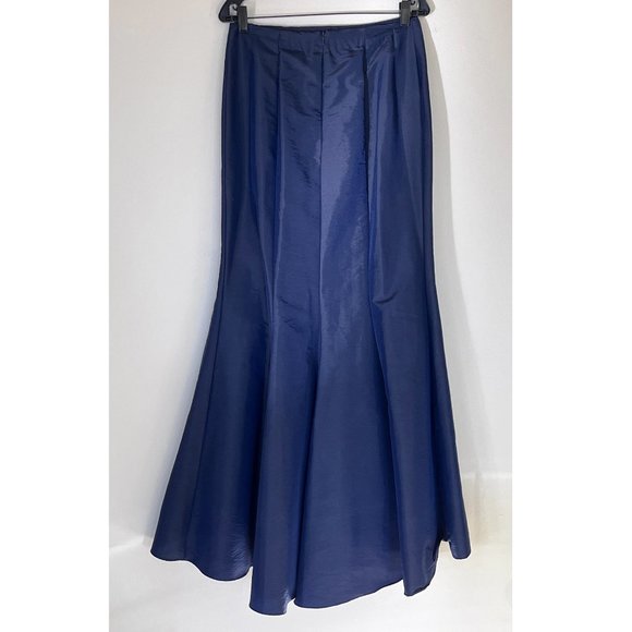 Dark Navy Taffeta 2-piece evening gown - Picture 4 of 6